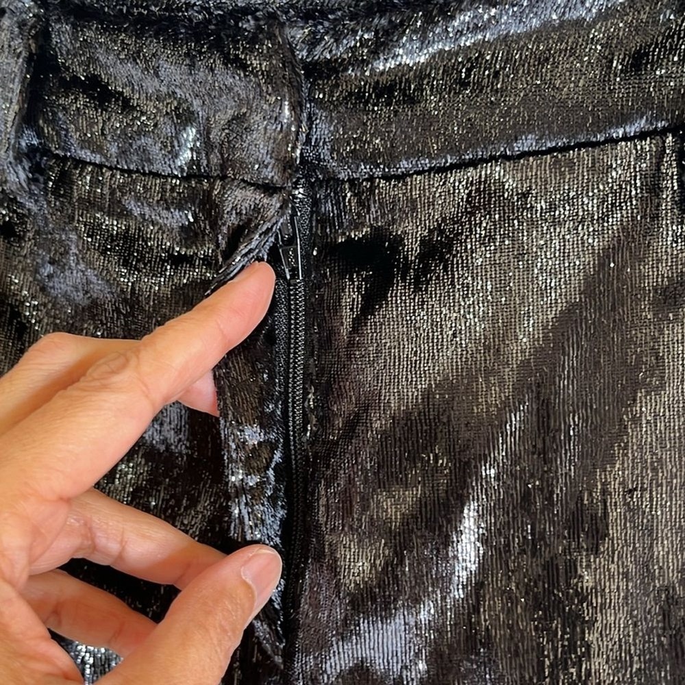 ba&sh Kodi Noir Pants Women's size 4 Glitter Shimmer Sparkles Night Out - Picture 8 of 16
